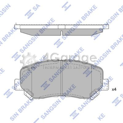 Hi-Q (SANGSIN) SP1671 Комплект тормозных колодок передние