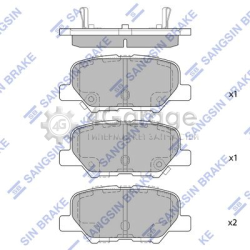 Hi-Q (SANGSIN) SP1731 Комплект тормозных колодок дисковый тормоз