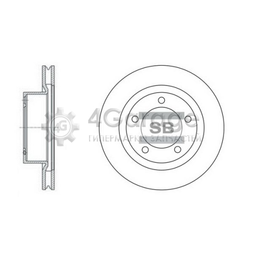 Hi-Q (SANGSIN) SD4017 Тормозной диск