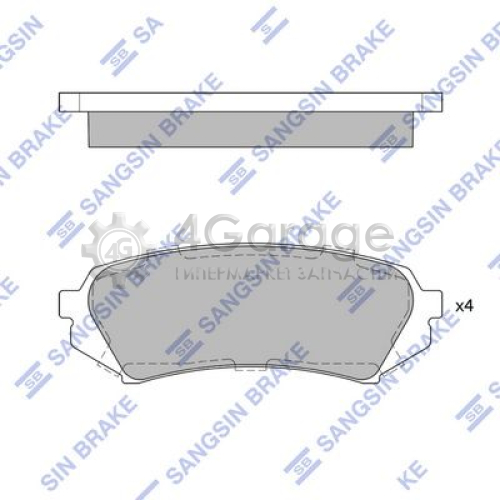 Hi-Q (SANGSIN) SP1380 Комплект тормозных колодок задний