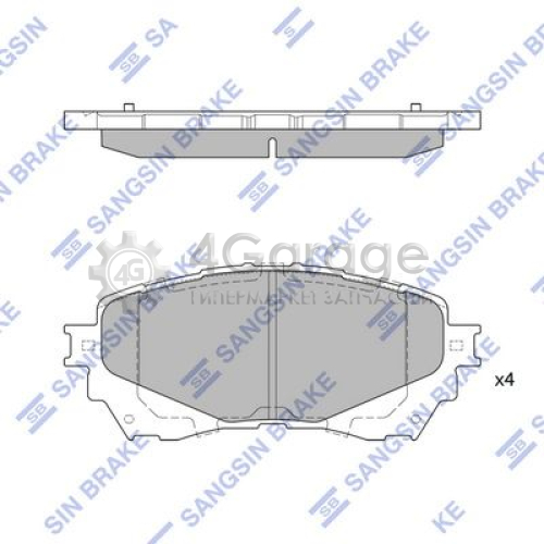 Hi-Q (SANGSIN) SP1728 Комплект тормозных колодок передние