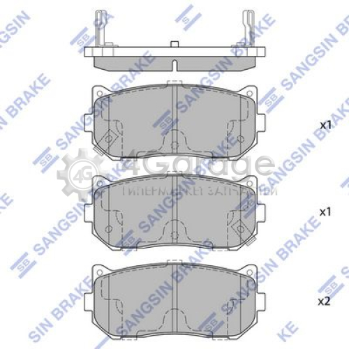 Hi-Q (SANGSIN) SP1079R Комплект тормозных колодок дисковый тормоз