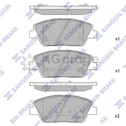 Hi-Q (SANGSIN) SP1397 Комплект тормозных колодок передний