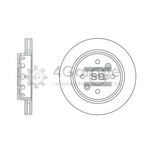Hi-Q (SANGSIN) SD2016 Тормозной диск