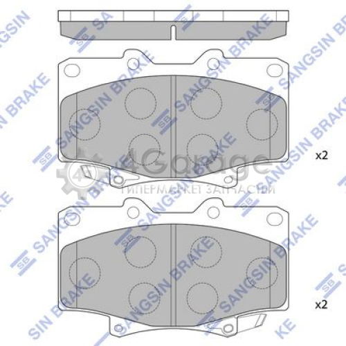 Hi-Q (SANGSIN) SP1217 Комплект тормозных колодок дисковый тормоз
