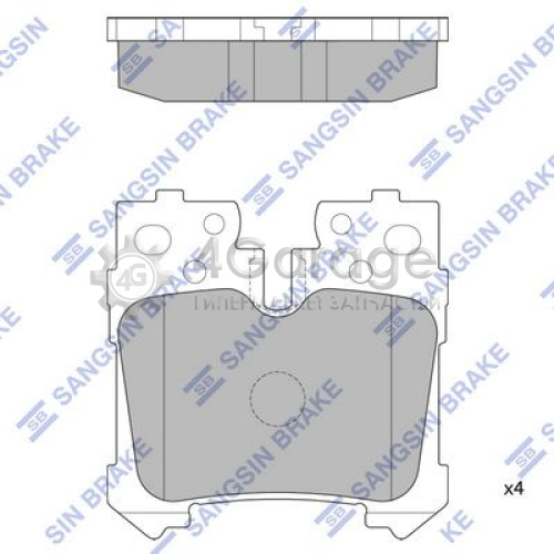 Hi-Q (SANGSIN) SP2301 Комплект тормозных колодок задние