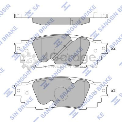 Hi-Q (SANGSIN) SP4091 Комплект тормозных колодок задние