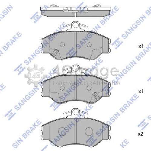 Hi-Q (SANGSIN) SP1072 Комплект тормозных колодок дисковый тормоз