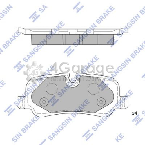 Hi-Q (SANGSIN) SP2240 Комплект тормозных колодок задние