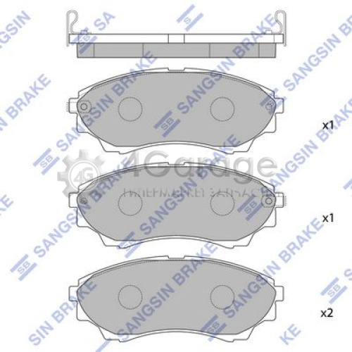 Hi-Q (SANGSIN) SP1479 Комплект тормозных колодок передний