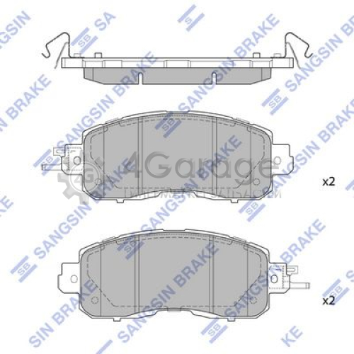 Hi-Q (SANGSIN) SP1765 Комплект тормозных колодок передние