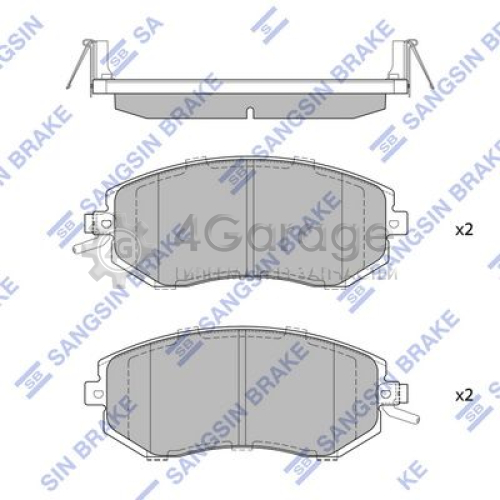 Hi-Q (SANGSIN) SP1553 Комплект тормозных колодок передние