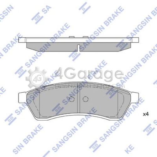 Hi-Q (SANGSIN) SP1119R Комплект тормозных колодок дисковый тормоз