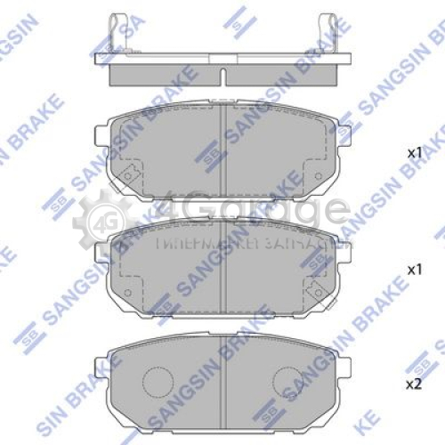 Hi-Q (SANGSIN) SP1154 Комплект тормозных колодок дисковый тормоз