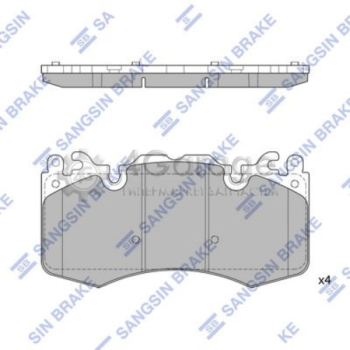 Hi-Q (SANGSIN) SP2239 Комплект тормозных колодок передние