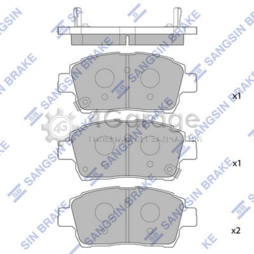 Hi-Q (SANGSIN) SP1232 Комплект тормозных колодок передний