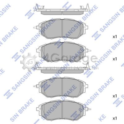 Hi-Q (SANGSIN) SP1534 Комплект тормозных колодок передние