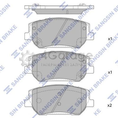 Hi-Q (SANGSIN) SP1913 Комплект тормозных колодок передние