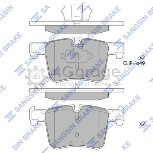 Hi-Q (SANGSIN) SP2344 Комплект тормозных колодок передние
