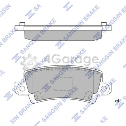 Hi-Q (SANGSIN) SP1503 Комплект тормозных колодок задние