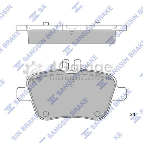 Hi-Q (SANGSIN) SP1957 Комплект тормозных колодок задние