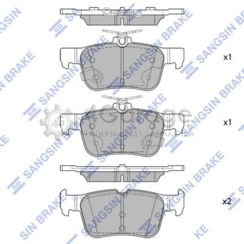 Hi-Q (SANGSIN) SP4171 Комплект тормозных колодок задние