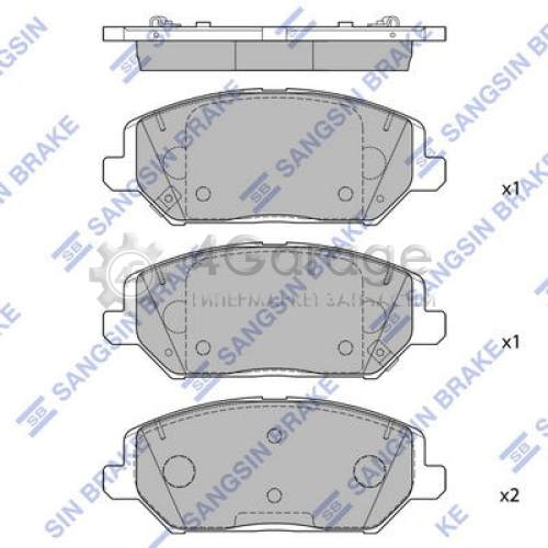 Hi-Q (SANGSIN) SP4242 Комплект тормозных колодок передние