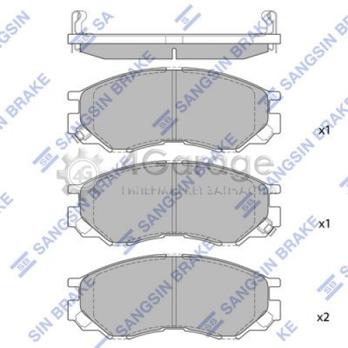 Hi-Q (SANGSIN) SP2011 Комплект тормозных колодок передние