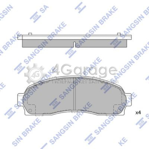 Hi-Q (SANGSIN) SP1369 Комплект тормозных колодок дисковый тормоз