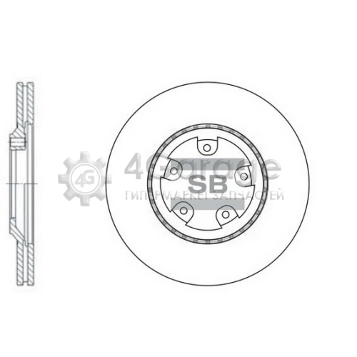 Hi-Q (SANGSIN) SD1034 Тормозной диск