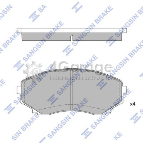 Hi-Q (SANGSIN) SP1527 Комплект тормозных колодок передние