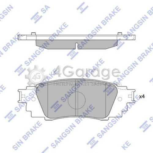 Hi-Q (SANGSIN) SP4309 Комплект тормозных колодок задние