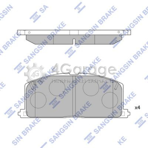 Hi-Q (SANGSIN) SP1105 Комплект тормозных колодок дисковый тормоз