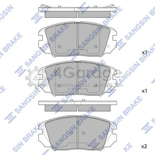 Hi-Q (SANGSIN) SP1182 Комплект тормозных колодок дисковый тормоз
