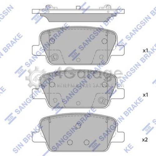 Hi-Q (SANGSIN) SP4328 Комплект тормозных колодок задние