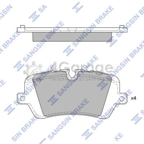 Hi-Q (SANGSIN) SP1965 Комплект тормозных колодок задние