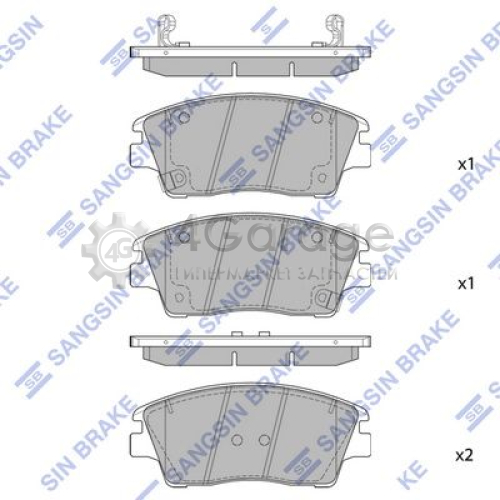 Hi-Q (SANGSIN) SP1844 Комплект тормозных колодок передние