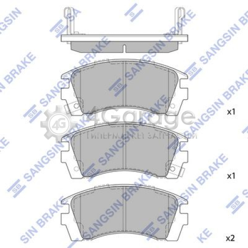 Hi-Q (SANGSIN) SP1488 Комплект тормозных колодок передний
