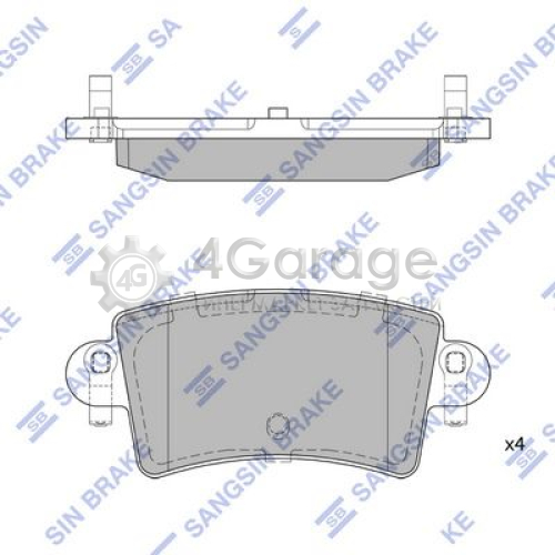 Hi-Q (SANGSIN) SP1895 Комплект тормозных колодок задние