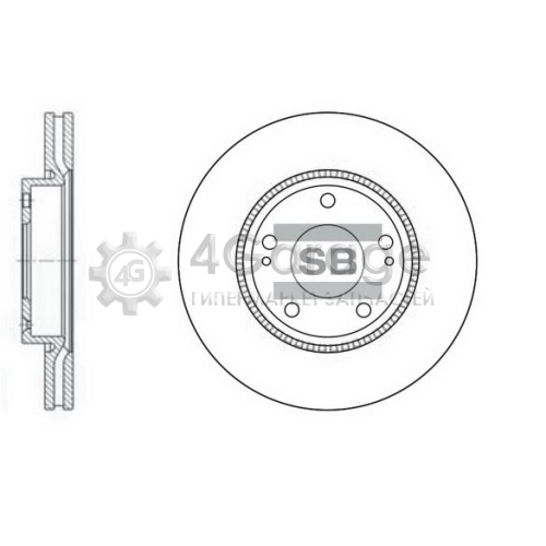 Hi-Q (SANGSIN) SD1048 Тормозной диск