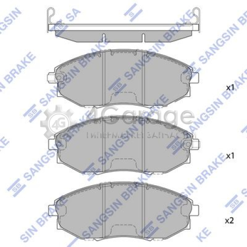 Hi-Q (SANGSIN) SP1193 Комплект тормозных колодок дисковый тормоз