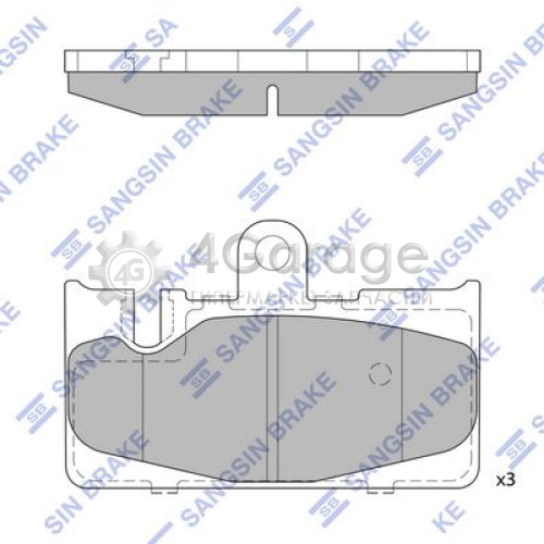 Hi-Q (SANGSIN) SP1772 Комплект тормозных колодок задние