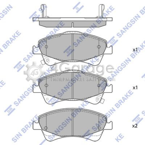 Hi-Q (SANGSIN) SP1580 Комплект тормозных колодок дисковый тормоз