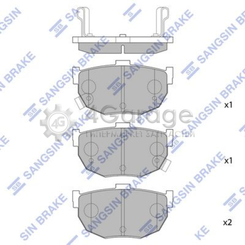 Hi-Q (SANGSIN) SP1062 Комплект тормозных колодок дисковый тормоз