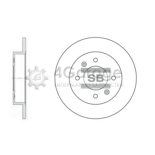 Hi-Q (SANGSIN) SD1017 Тормозной диск