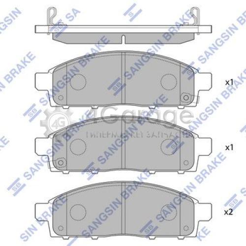 Hi-Q (SANGSIN) SP1361 Комплект тормозных колодок передний