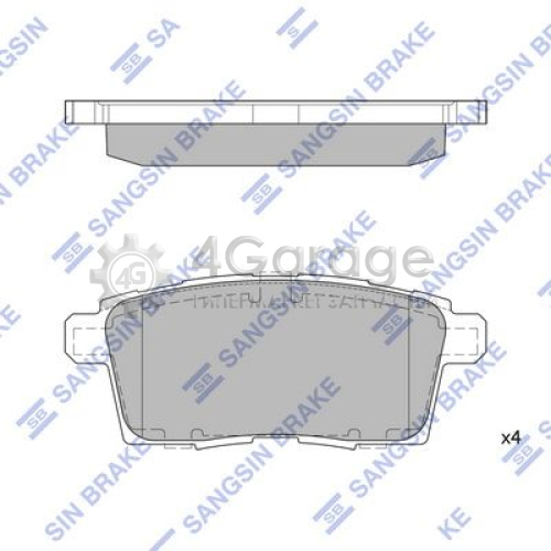 Hi-Q (SANGSIN) SP1604 Комплект тормозных колодок задние