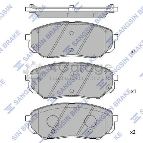 Hi-Q (SANGSIN) SP1690 Комплект тормозных колодок передние