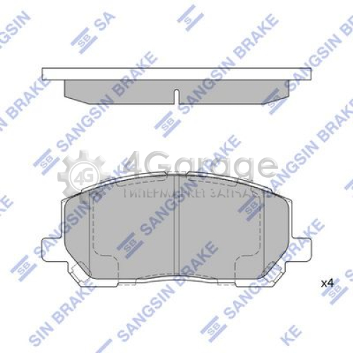 Hi-Q (SANGSIN) SP1384 Комплект тормозных колодок передний