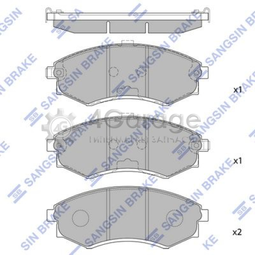 Hi-Q (SANGSIN) SP1048 Комплект тормозных колодок дисковый тормоз